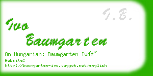 ivo baumgarten business card